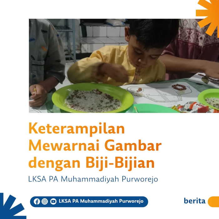 Keterampilan Mewarnai Gambar dengan Biji-Bijian